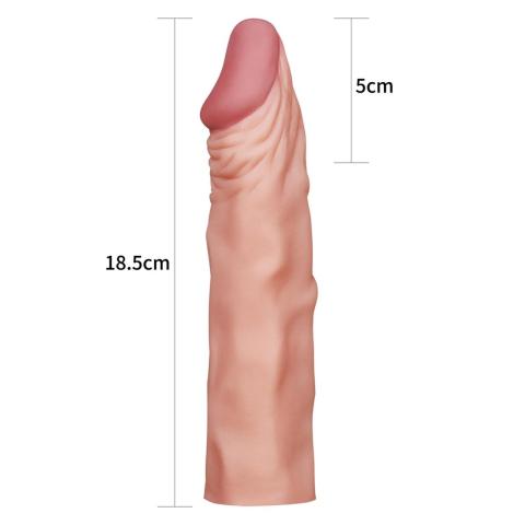 Realistyczna przedłużka na penisa +5 cm i +30% obwodu