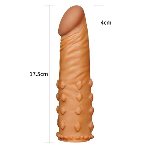 Realistyczna przedłużka na penisa 2,5 cm – nakładka TPE real-feel