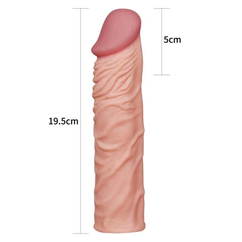 Realistyczna przedłużka na penisa 2,5 cm – nakładka TPE real feel