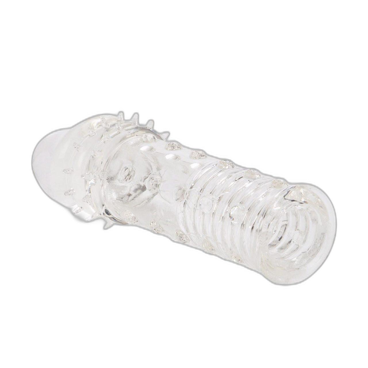 Przezroczysta przedłużka silikonowa z wypustkami | Loris.pl