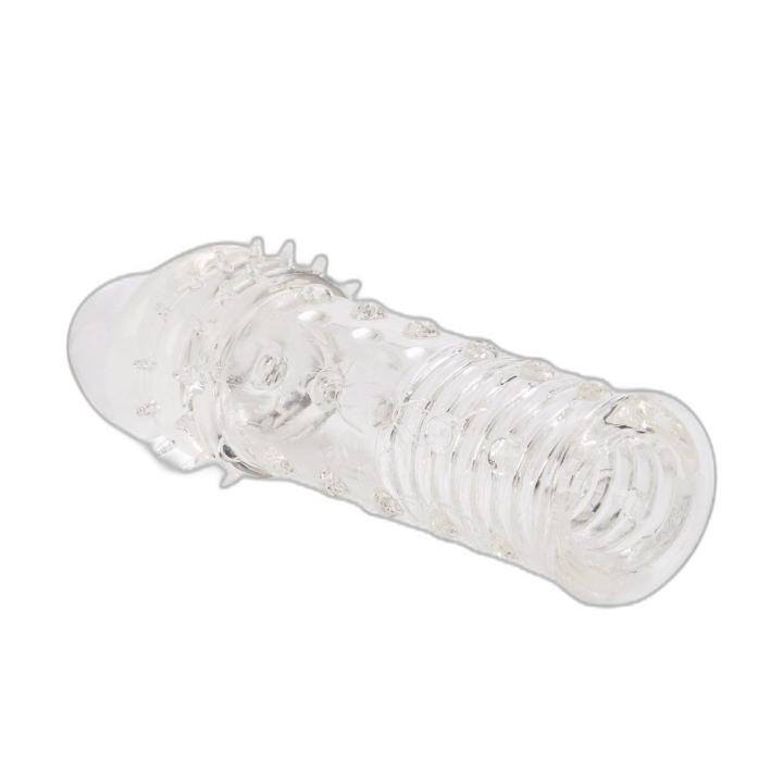 Przezroczysta przedłużka silikonowa z wypustkami | Loris.pl