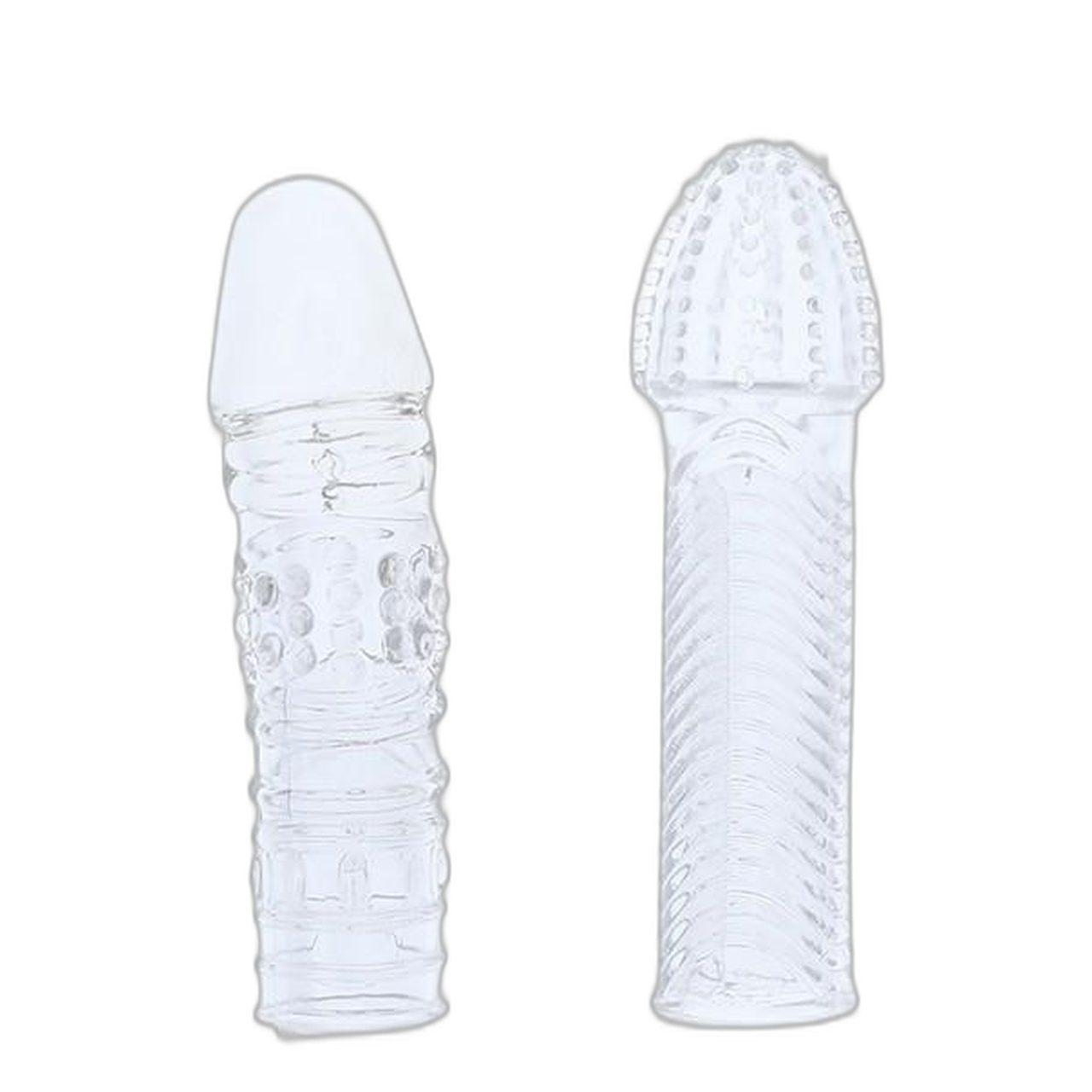 Nakładki powiększające na penisa 2 szt. 15,2 cm – przezroczyste przedłużki