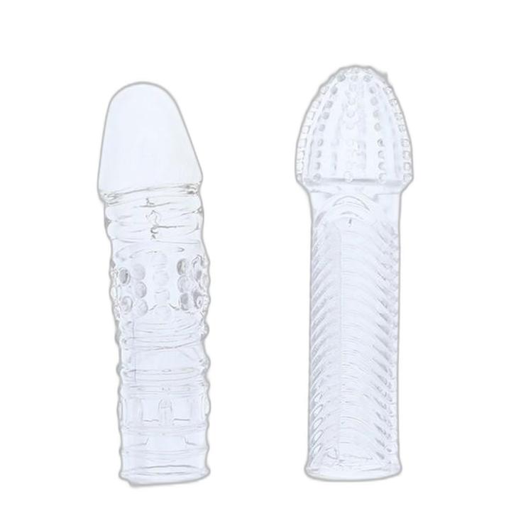 Nakładki powiększające na penisa 2 szt. 15,2 cm – przezroczyste przedłużki