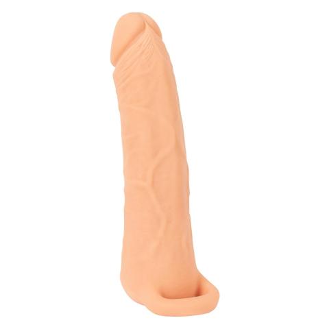 Masturbator 2w1 i przedłużka penisa z pierścieniem na jądra