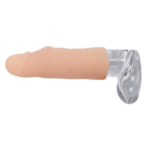Elastyczna nakładka na penisa z przedłużeniem 3 cm 15,5 cm TPR