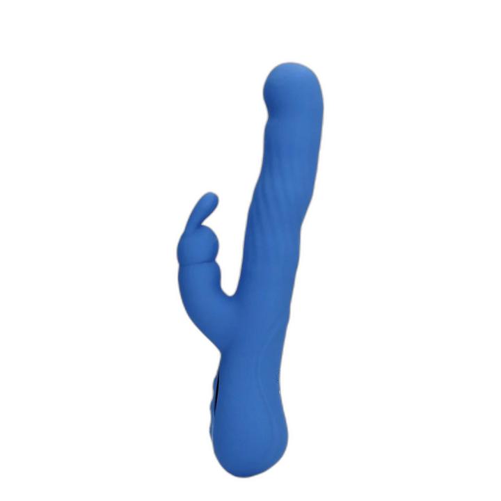Wibrator króliczek wiggle niebieski | Podwójna stymulacja punktu g i łechtaczki