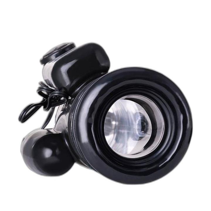 Pompka do penisa 22,8 cm z wibracją – transparentny cylinder PVC