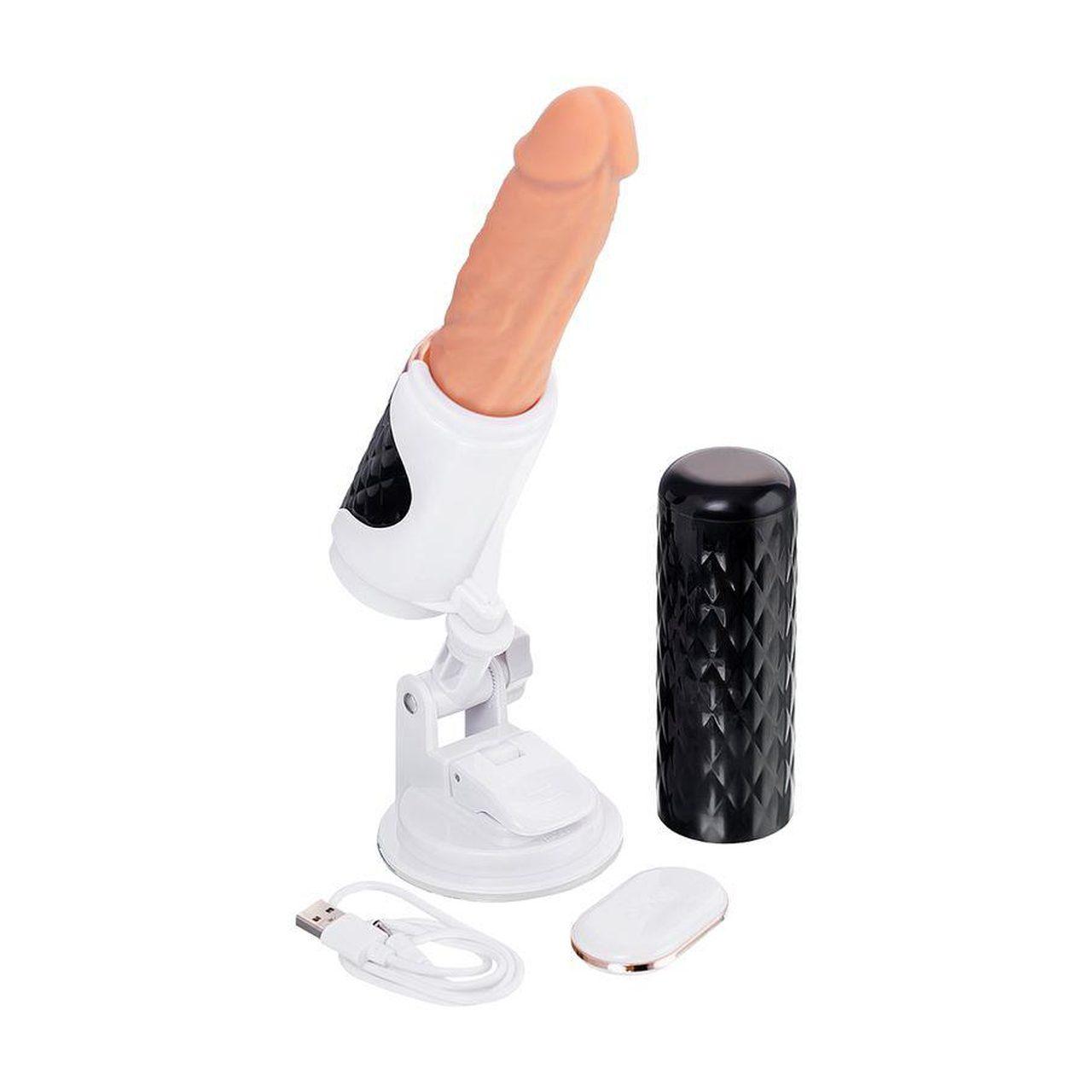 Elektryczna maszyna miłości 29 cm czarna ABS | Loris.pl