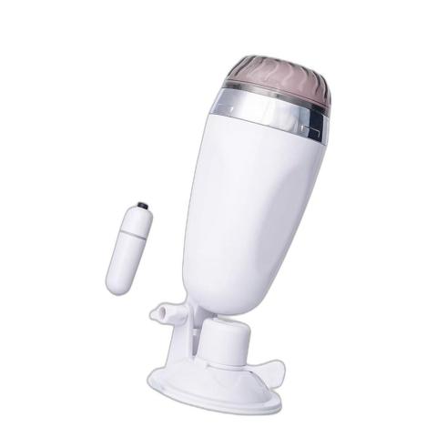 Realistyczny masturbator z wibracjami w flaszce 14 cm | Przyssawka i regulacja