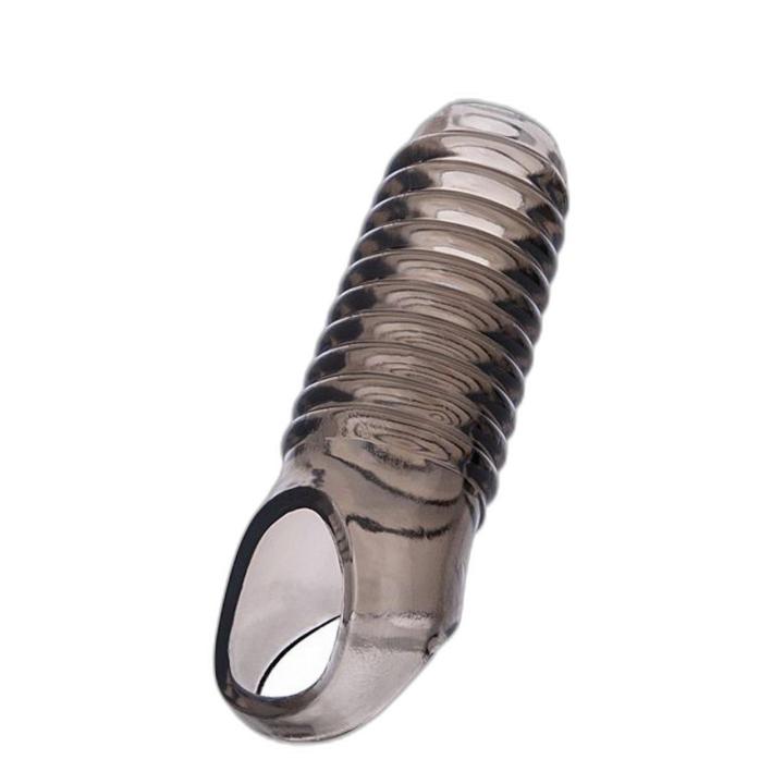 Przelotowa nakładka na penisa powiększająca TPE 11 cm z pierścieniem | Loris.pl