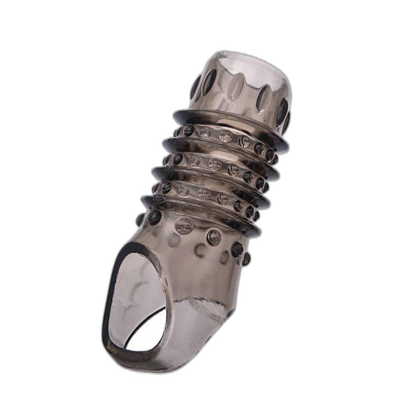 Przelotowa nakładka powiększająca na penisa TPE 10,5 cm | Loris.pl