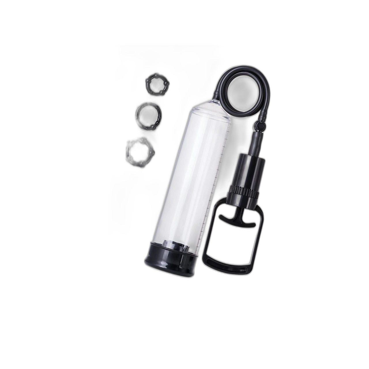 Pompka próżniowa do penisa 23,5 cm z PVC - czarna | Loris.pl