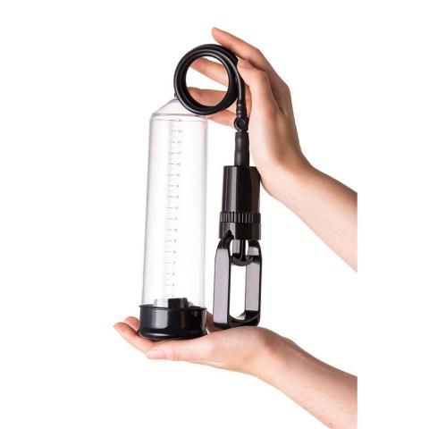 Pompka próżniowa do penisa 23,5 cm z PVC - czarna