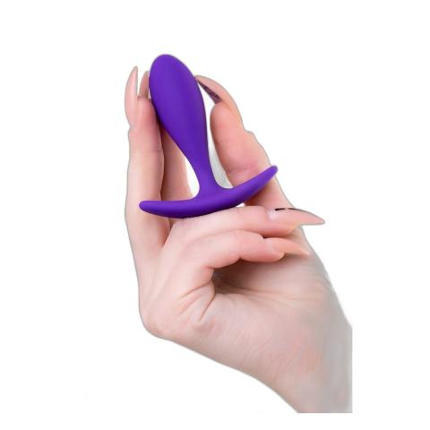 Mały korek analny 7,2 cm fioletowy wodoodporny dla początkujących