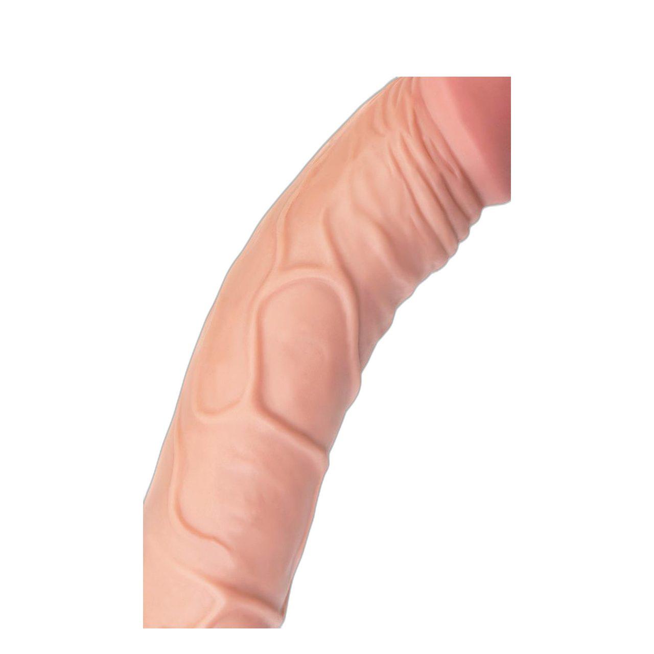 Realistyczne dildo cieliste 28,5 cm z rdzeniem pozycjonującym | Loris.pl