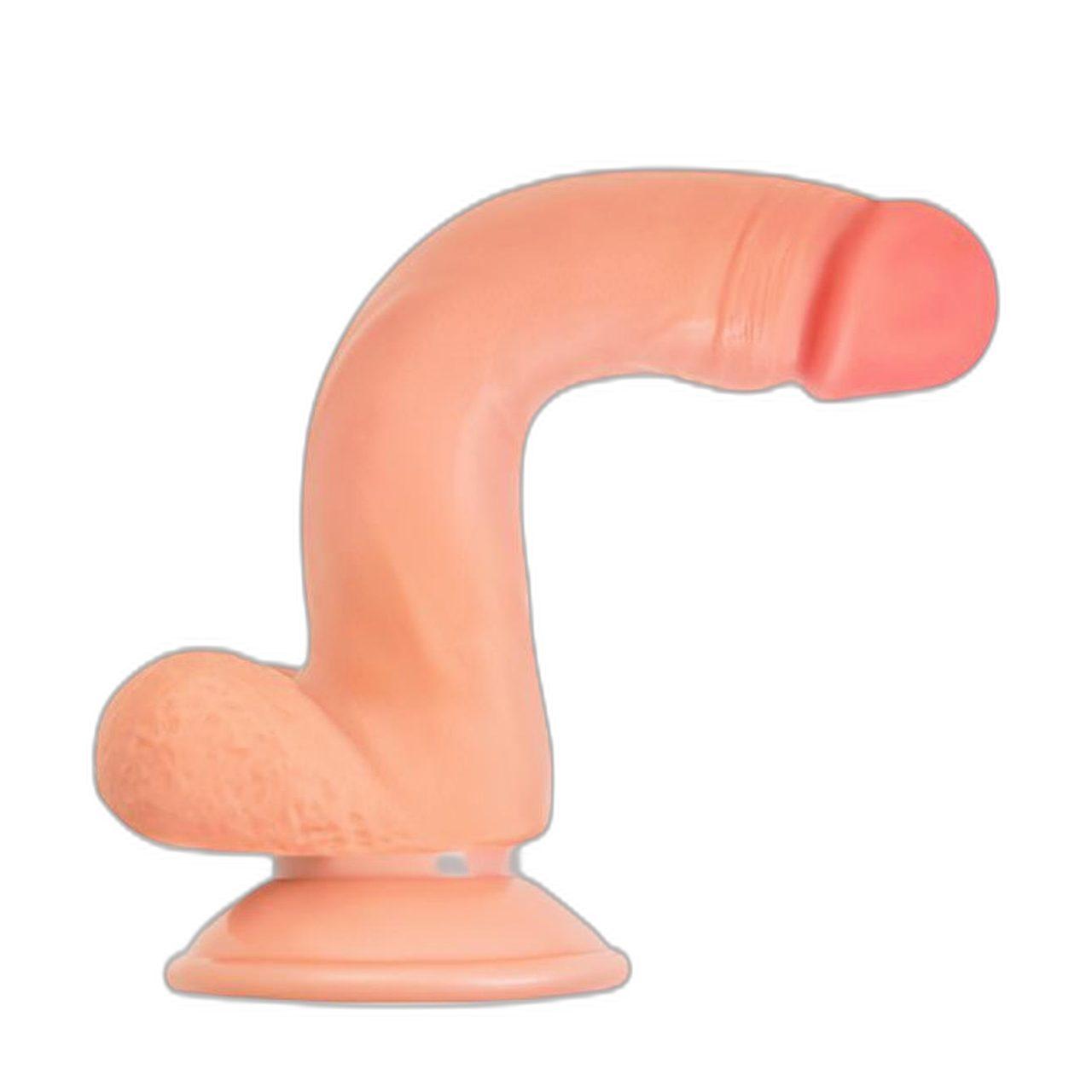 Realistyczne dildo nude 18 cm z elastyczną powłoką i formowalnym rdzeniem