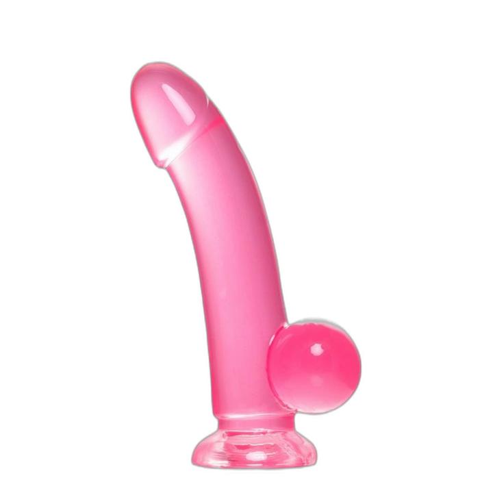 Realistyczne dildo z przyssawką 18 cm TPE różowe | elastyczne