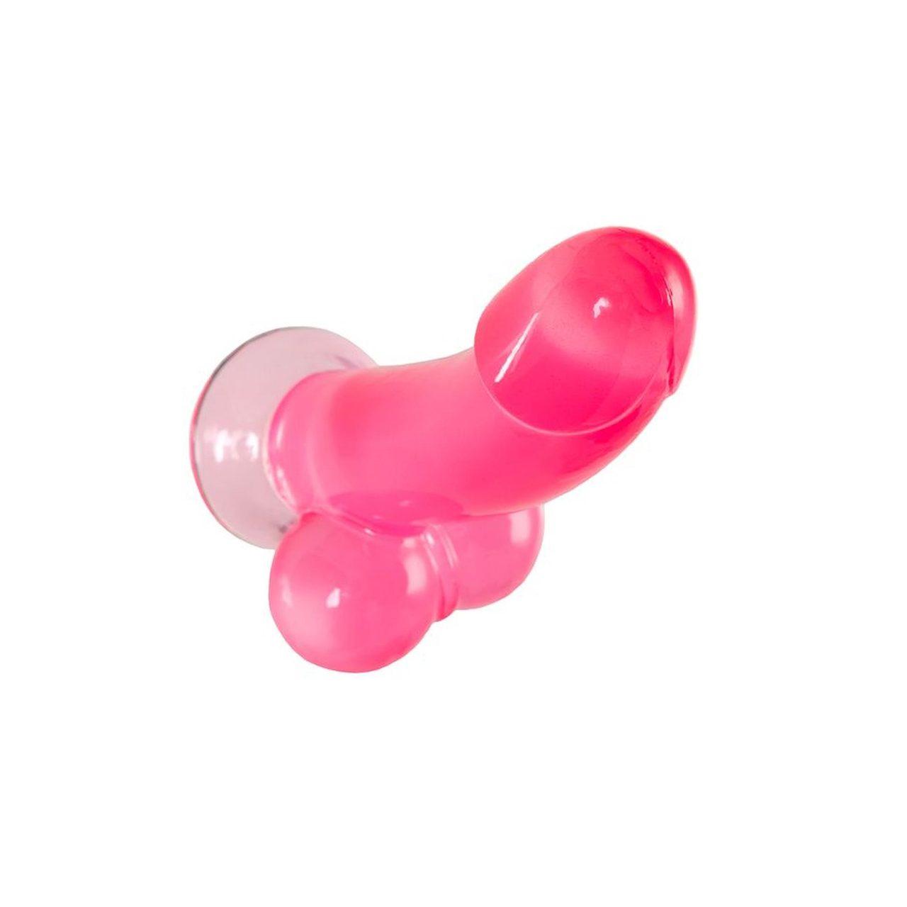 Realistyczne dildo z przyssawką 18 cm TPE różowe | elastyczne