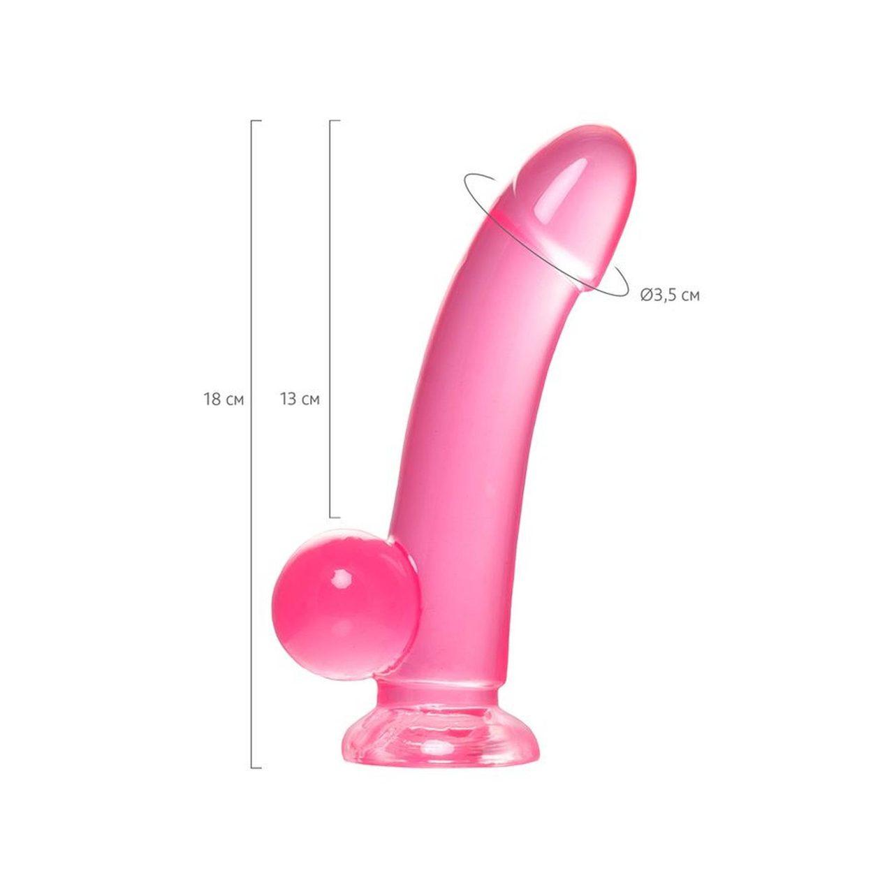 Realistyczne dildo z przyssawką 18 cm TPE różowe | elastyczne