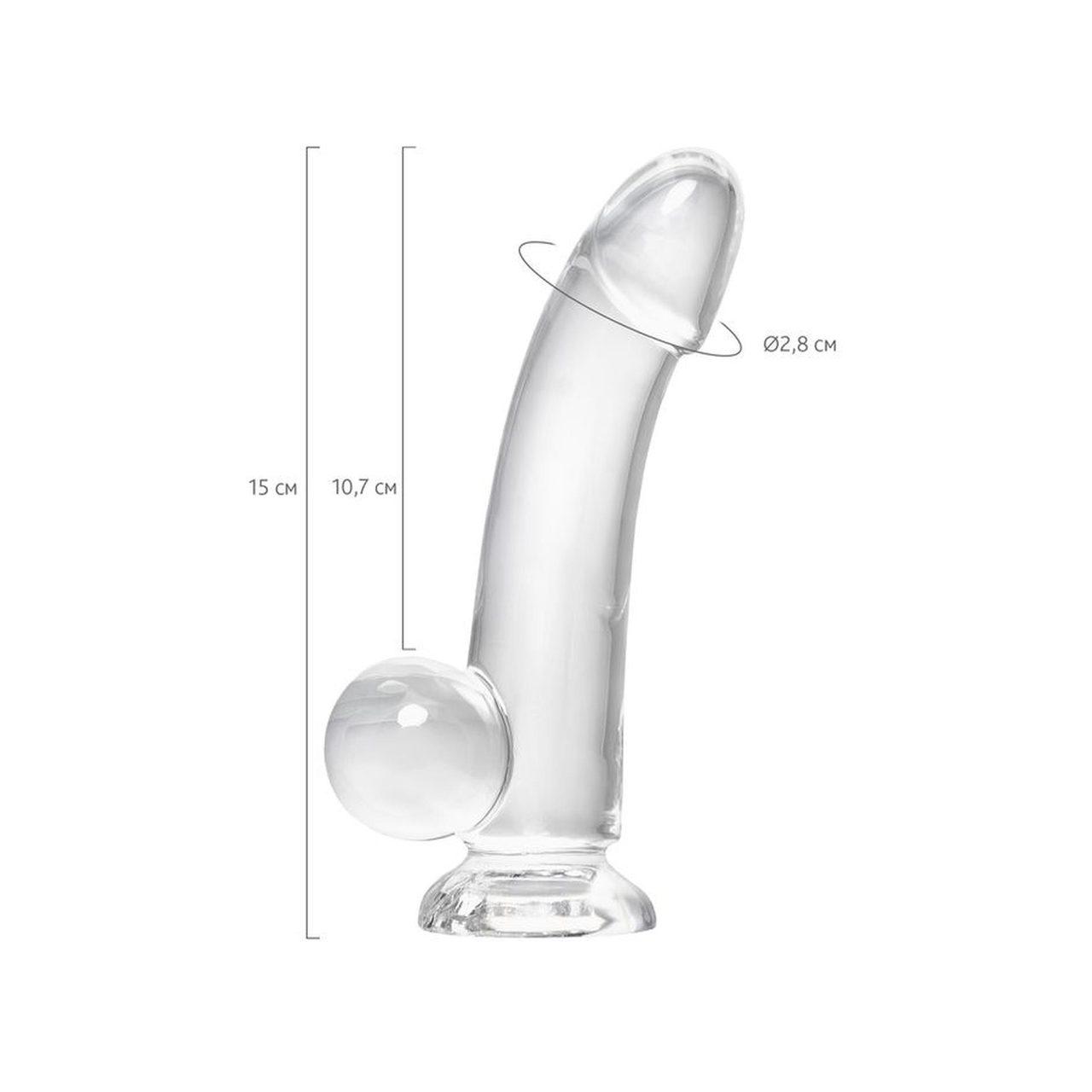 Realistyczne dildo z przyssawką 15 cm transparentne | elastyczne TPE