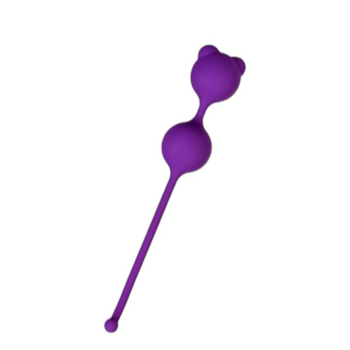 Fioletowe kulki waginalne do Kegla bez wibracji | Silikonowe | Loris.pl