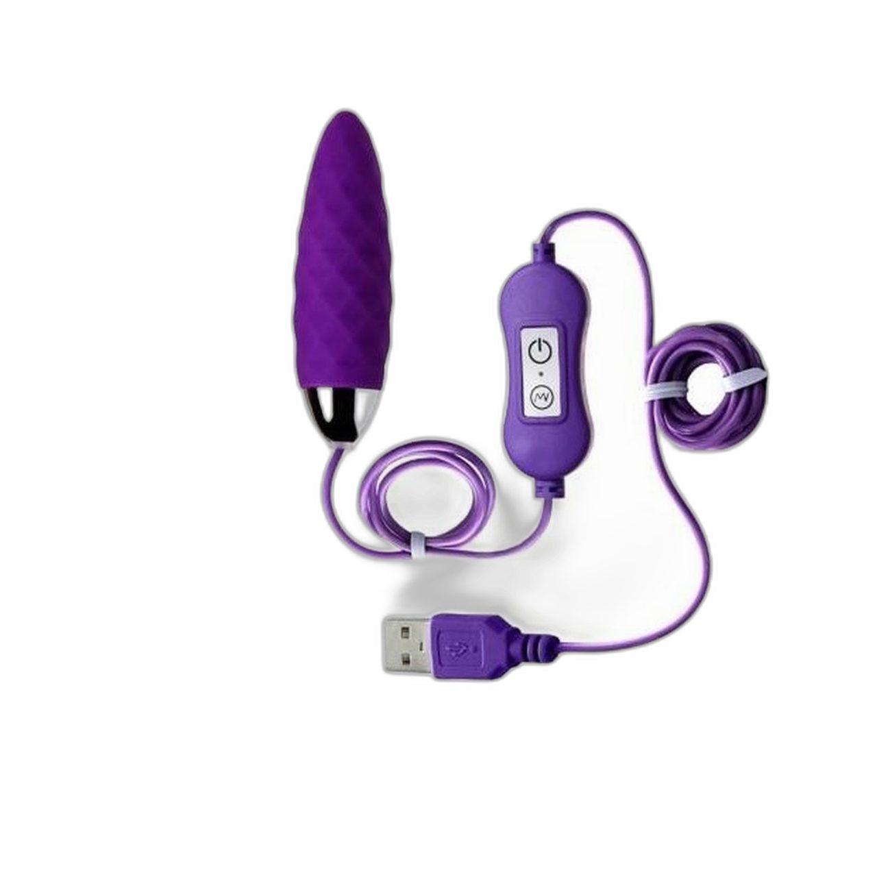 Jajko wibrujące z pilotem przewodowym | 20 trybów | Fioletowe | Loris.pl