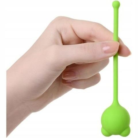 Zielone kulki waginalne do ćwiczeń Kegla 12,4 cm | Silikonowe bez wibracji