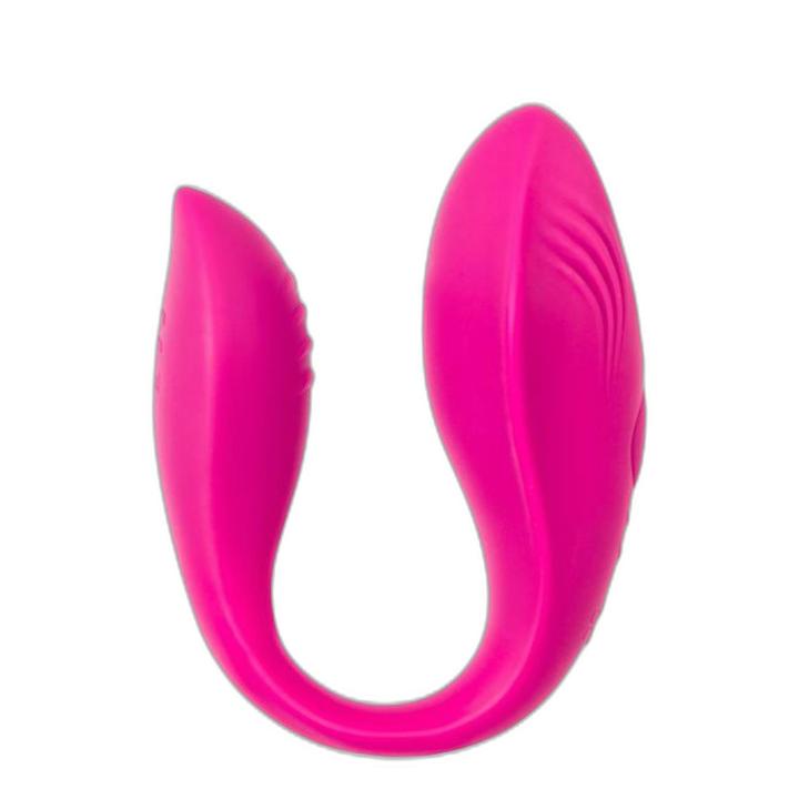 Wibrator dla par w kształcie u 9,6 cm różowy silikon
