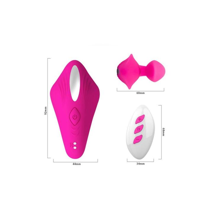 Wibrator dla par w kształcie u 9,6 cm różowy silikon