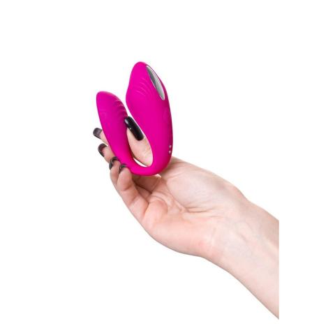 Wibrator dla par w kształcie u 9,6 cm różowy silikon