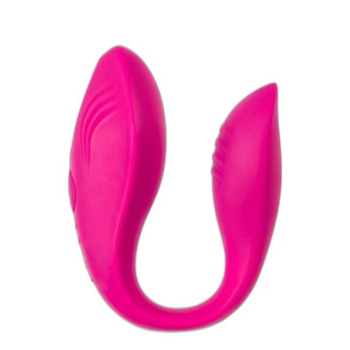 Wibrator dla par w kształcie u 9,6 cm różowy silikon