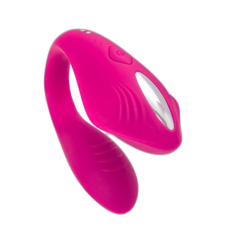 Wibrator dla par w kształcie u 9,6 cm różowy silikon