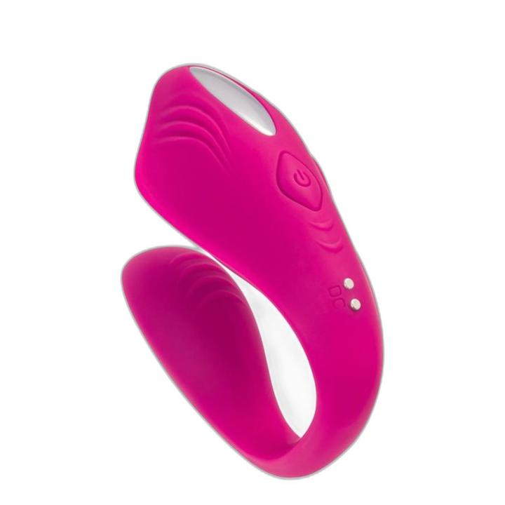 Wibrator dla par w kształcie u 9,6 cm różowy silikon