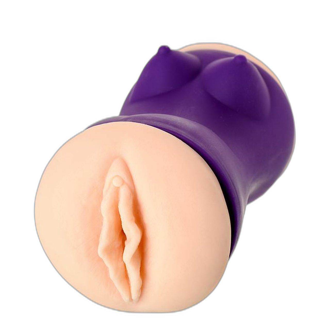 Dwustronny masturbator tpr 17,5 cm z ustami i pochwą | Loris.pl