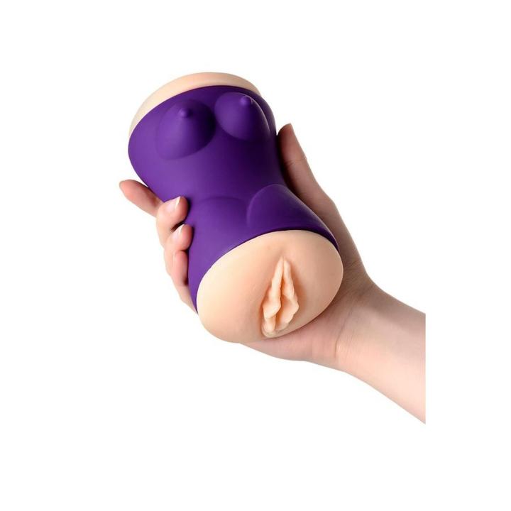 Dwustronny masturbator tpr 17,5 cm z ustami i pochwą | Loris.pl