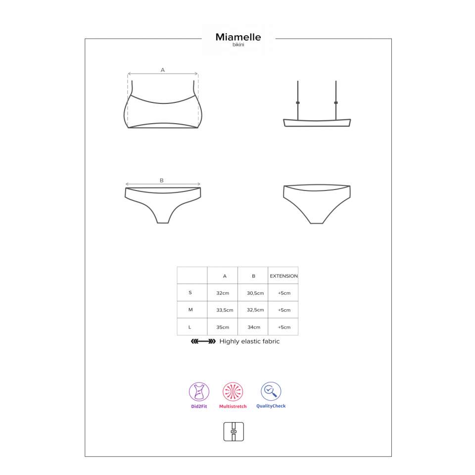 Seksowne czarne bikini w panterkę Obsessive Miamelle