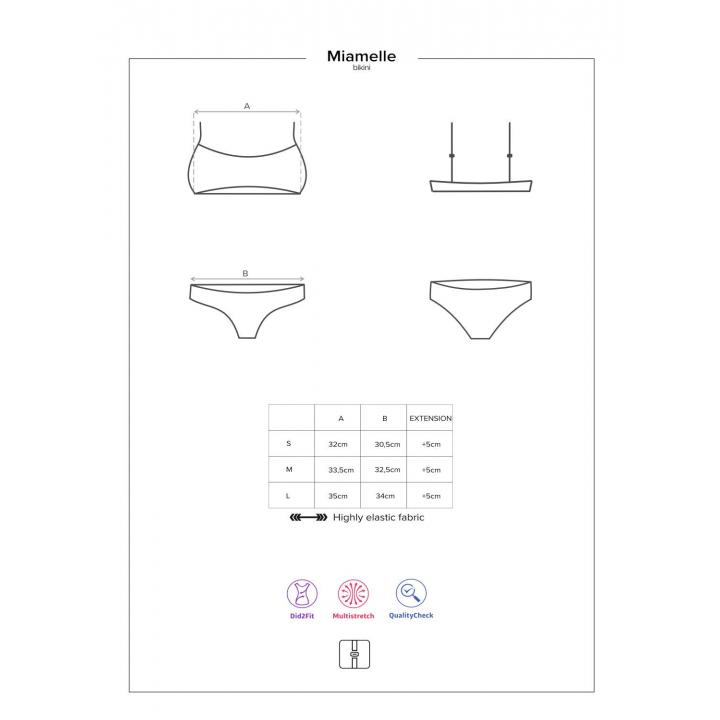 Seksowne czarne bikini w panterkę Obsessive Miamelle