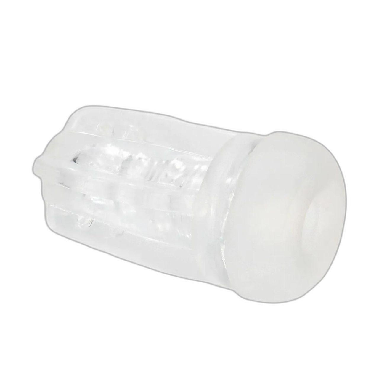 Męska pompka z ssaniem i wibracjami + dźwięk | Metaliczny niebieski | Loris.pl