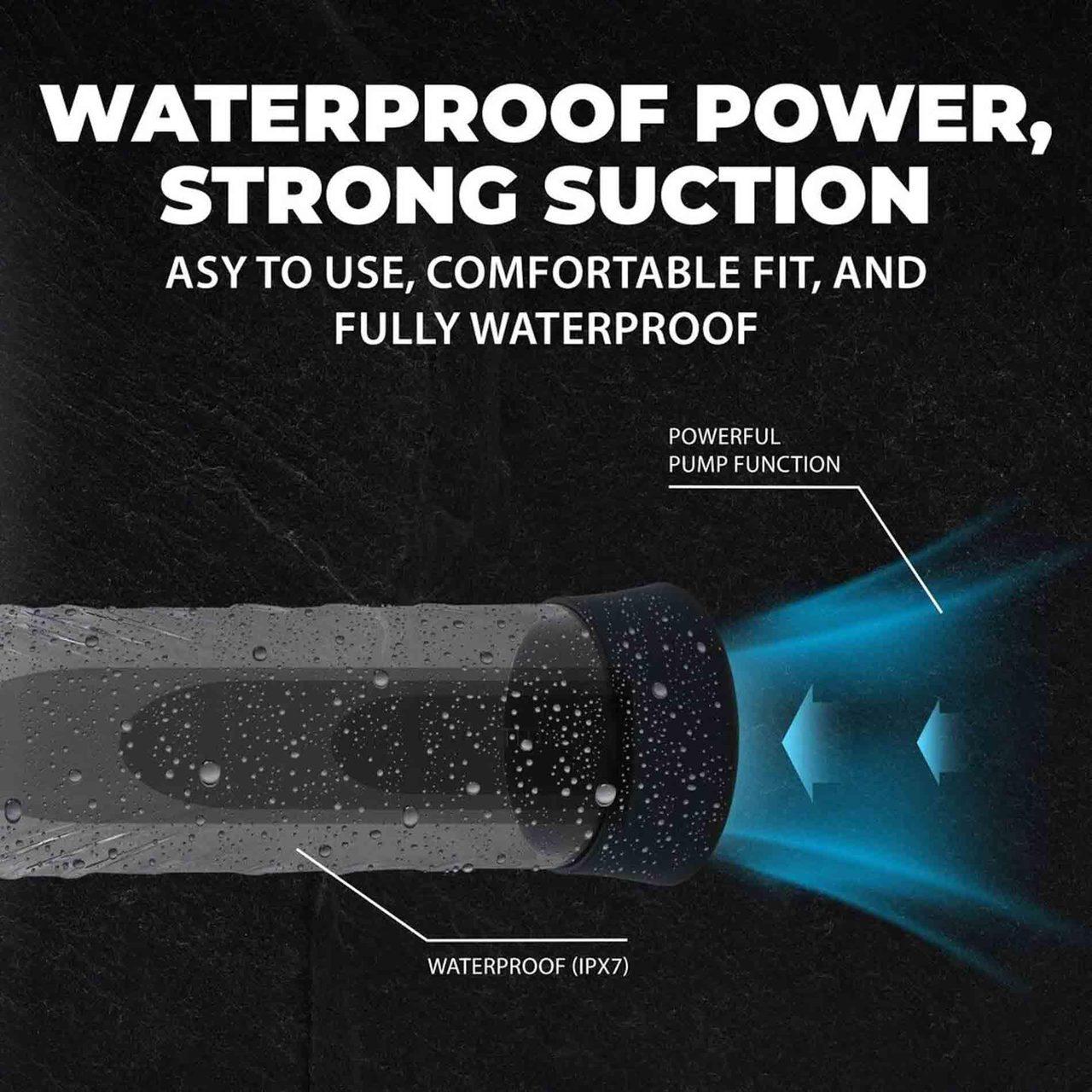 Automatyczna wodoodporna pompka do penisa czarna | 13 trybów | Loris.pl