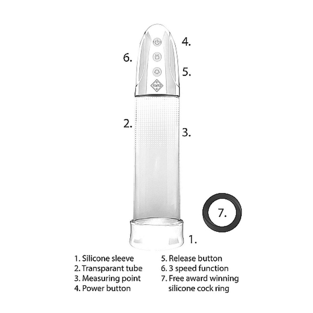 Automatyczna pompka próżniowa dla mężczyzn usb transparentna | Loris.pl