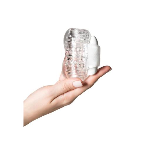 Transparentna masturbatorka z wibracją TPE 9 cm – intensywna stymulacja