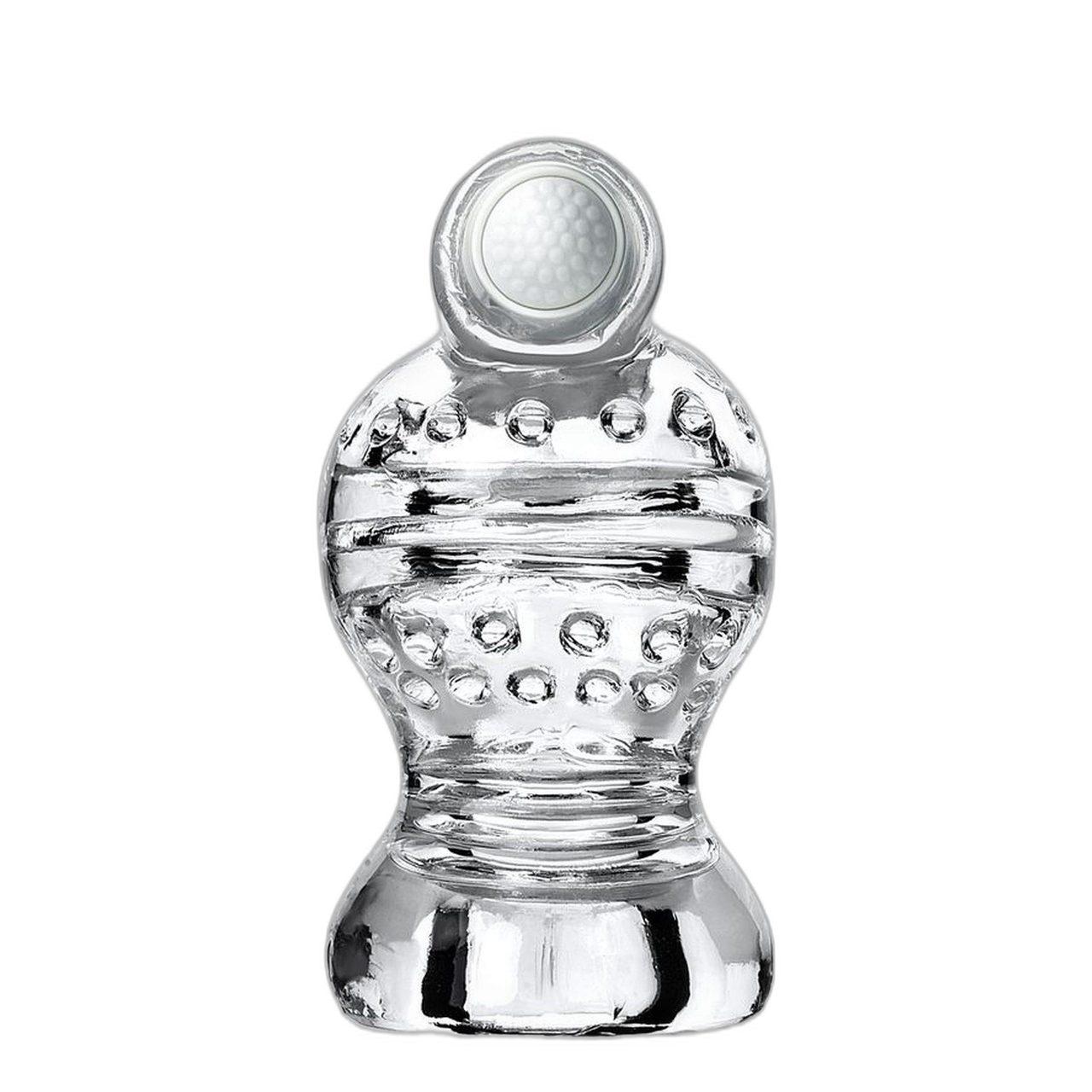 Wibrująca masturbatorka TPE 9 cm transparentna | Loris.pl