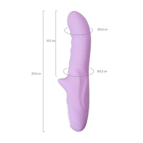 Wibrator obrotowy 20,7 cm rotacja 360° + wibracje | Silikon USB