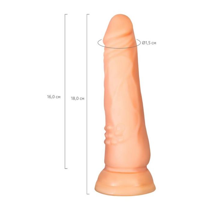Realistyczne dildo z przyssawką cieliste 16,8 cm TPE