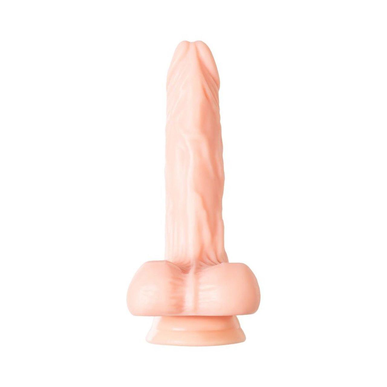 Realistyczne dildo 14 cm z przyssawką cieliste tpe | Loris.pl