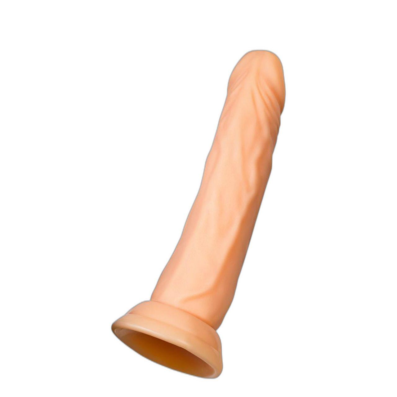 Realistyczne dildo nude 17,5 cm TPE z przyssawką | Loris.pl