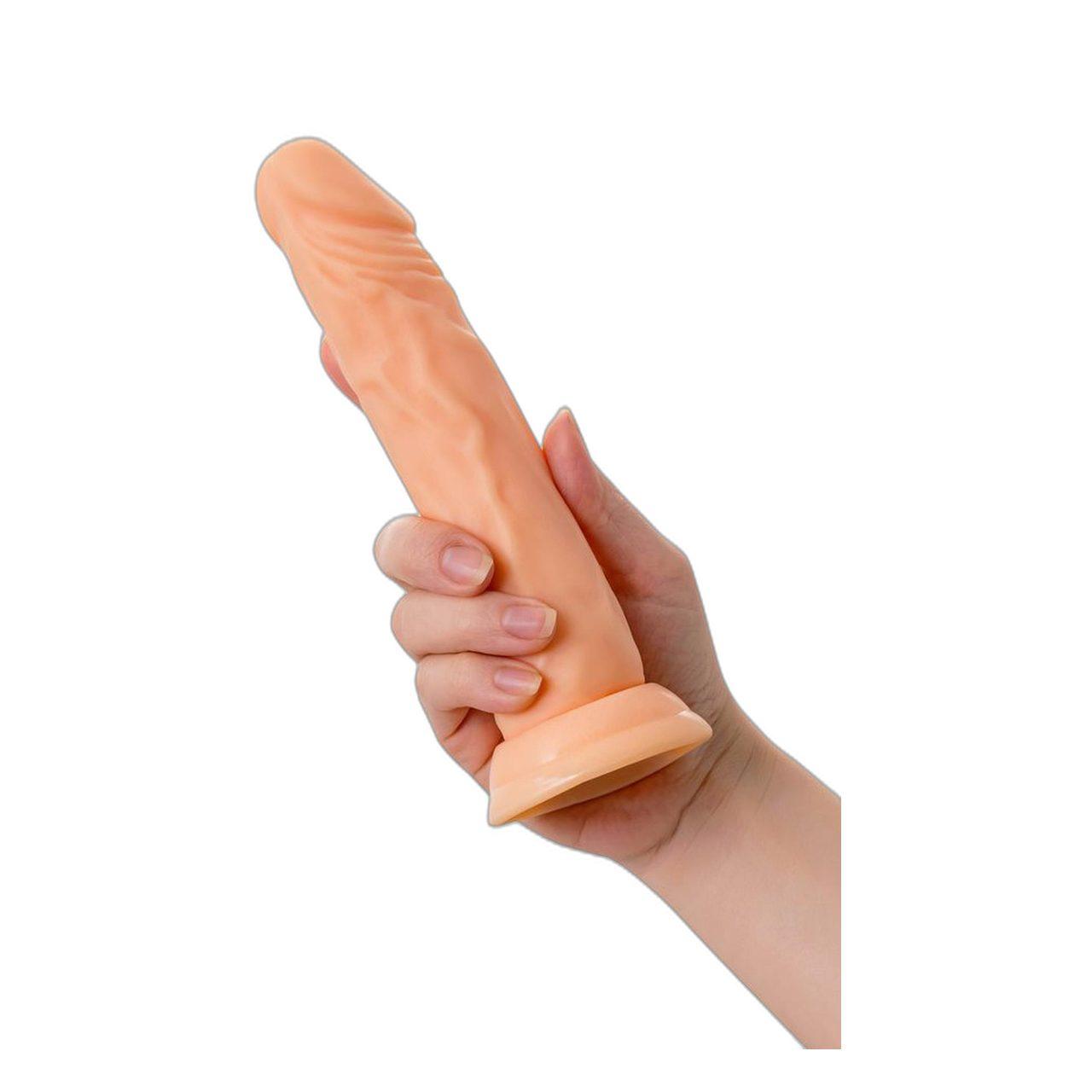 Realistyczne dildo nude 17,5 cm TPE z przyssawką | Loris.pl