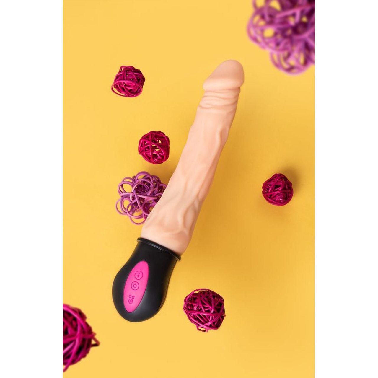 Realistyczny wibrator grzewczy 19 cm z TPE | 12 trybów, elastyczny, USB