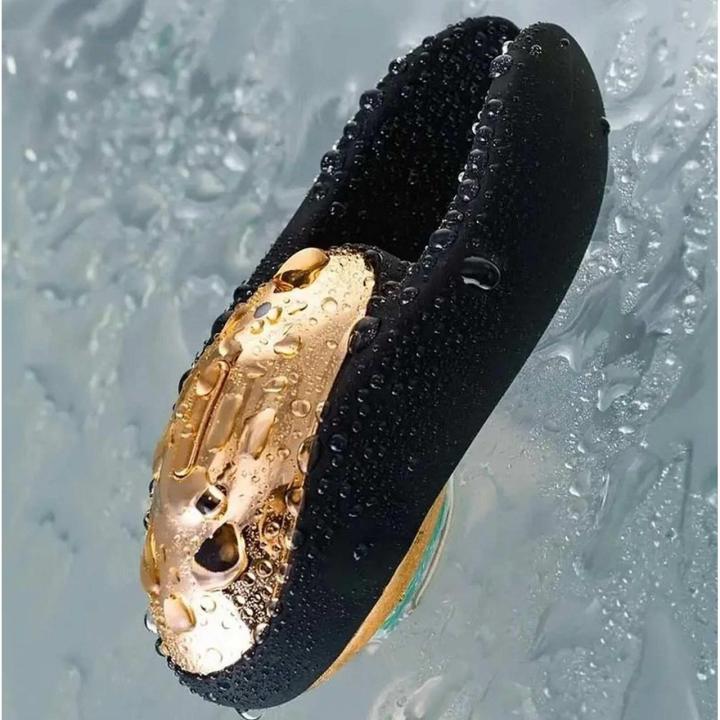 Kompaktowy masażer wibracyjny 9,3 cm złoto-czarny | 6 trybów | USB | Loris.pl