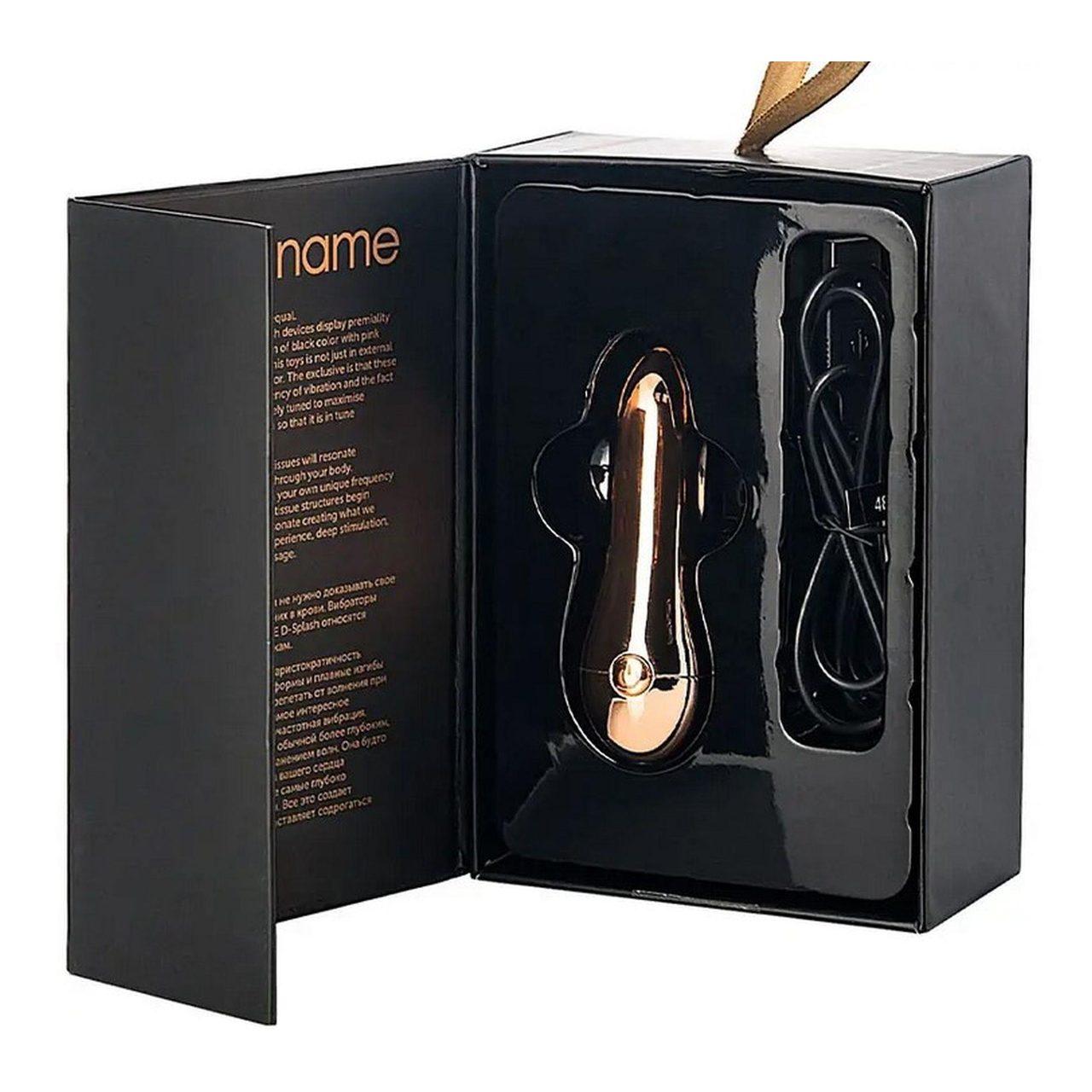 Złoty mini masażer 9 cm – 6 trybów wibracji, ładowanie USB | Loris.pl